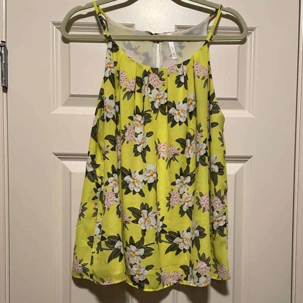 Bright Yellow Sleeveless Blouse